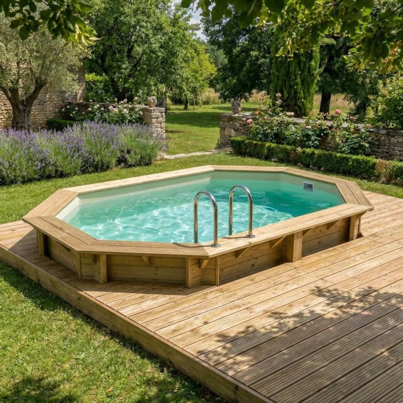 Zwembad NEMO 4.3 x 3 – H.1.18 m, zand, met in te betonneren steunen