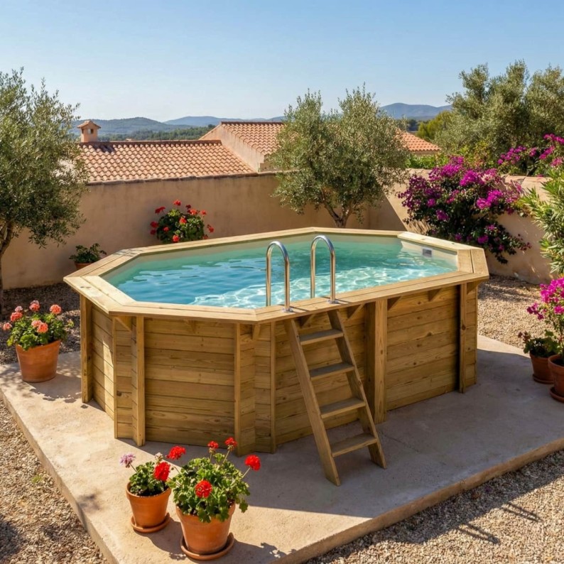 Zwembad NEMO 4.3 x 3 - H.1.18 m, zand, op een frame - zonder betonnering