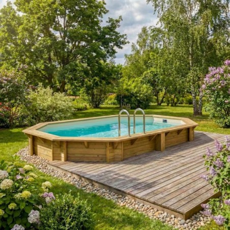 Zwembad NEMO 4.3 x 3 – H.1.31 m, zand, met in te betonneren steunen