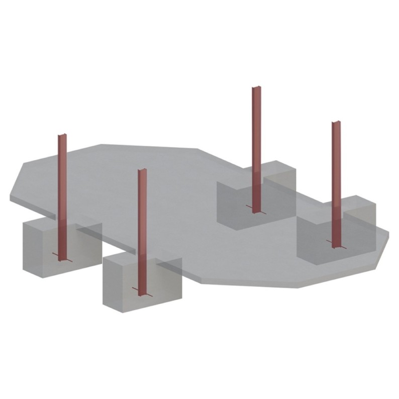 Zwembad NEMO 7.3 x 3.97 – H.1.45 m, zand, met in te betonneren steunen