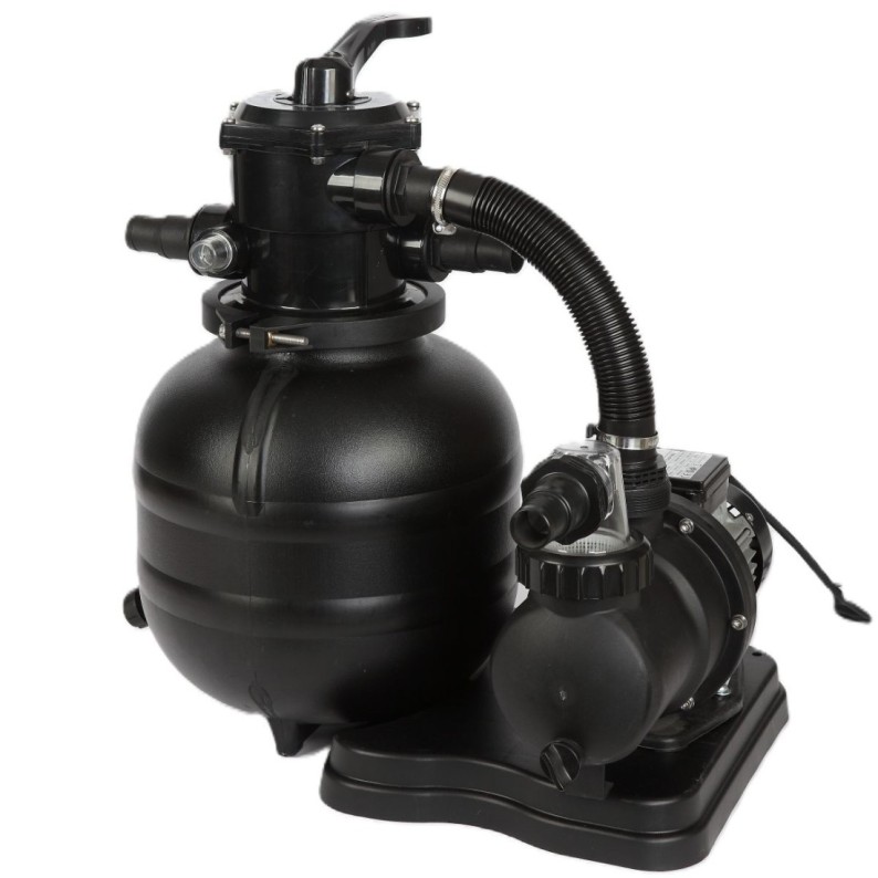 Zwembad AQUA 4.65 x 2.85 – H.1.24 m, zand, met beugels vastgeschroefd aan beton