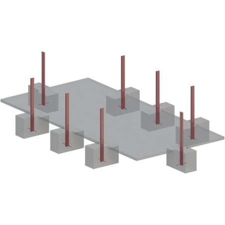 Zwembad AQUA 7 x 3.75 – H.1.45 m, grijs, met in te betonneren steunen
