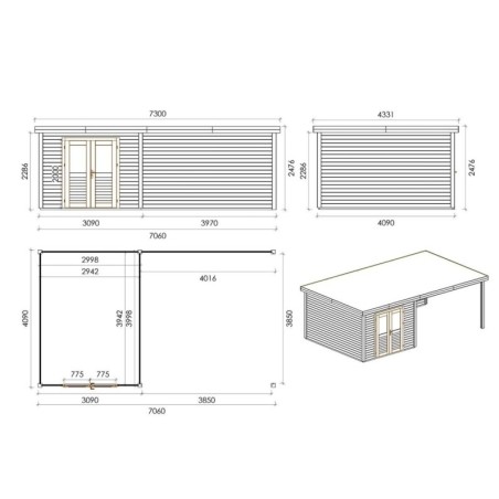 Aura 700 L 28mm 7.06x4.09 m