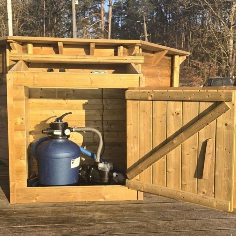 Tuinkast voor zwembadapparatuur 1.2x0.89 m H.1.13 m - Geïmpregneerd