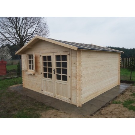 Tuinhuis Salzburg 400x400 cm | Dubbele deur | Onbehandeld