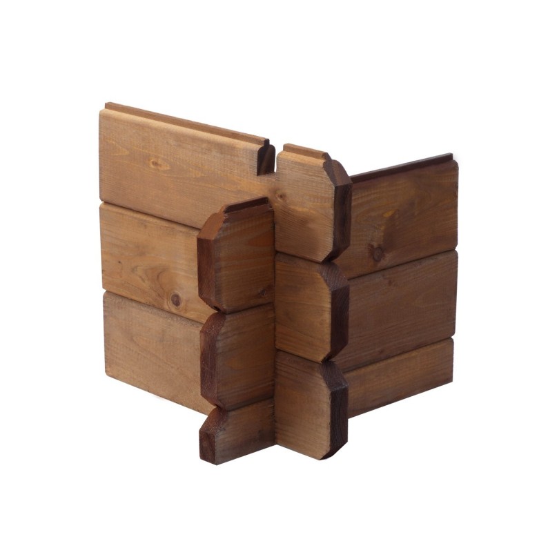 Houten garage 21 m² - 3.5x6 m - 28 mm - Kleur: bruin - Geïmpregneerd