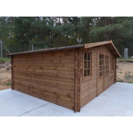 Tuinhuis Gotenburg 500 x 400 cm| 28mm |bruin geïmpregneerd