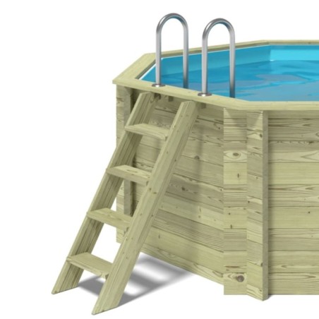 Zwembad CORAL 3.25 x 3.25 – H.1.18 m. vrijstaand - zonder betonnering. Liner lichtblauw