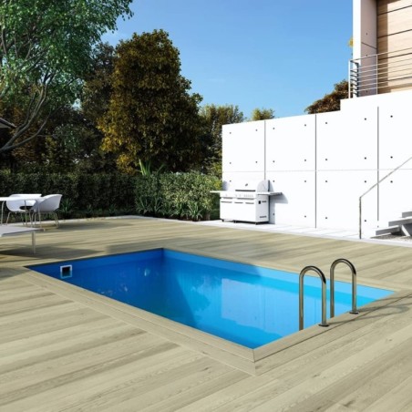 Houten zwembad AQUA 4.65x2.85 - H.1.24 m op frame zonder betonering
