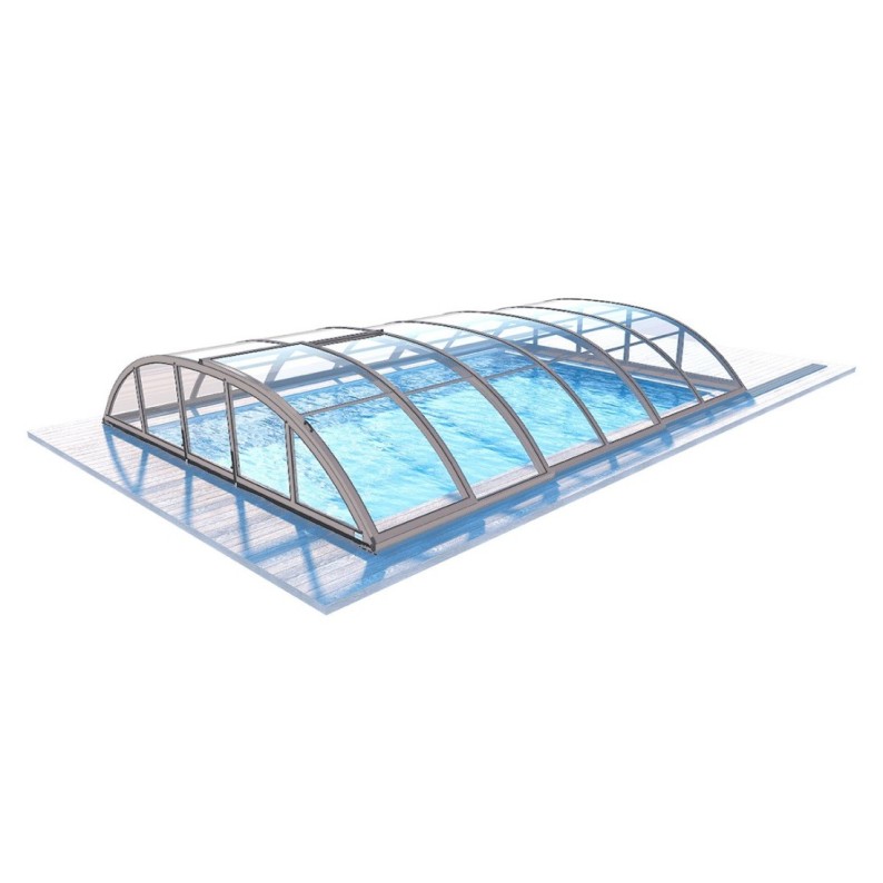 Zwembadoverkapping Horizon – 4.33x2.52 m – Massief polycarbonaat 3 mm – voor zwembad BAS7302. BAS7303