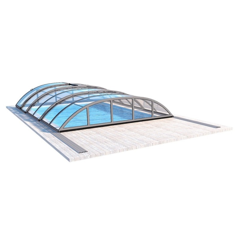 Zwembadoverkapping Horizon – 4.33x2.52 m – Massief polycarbonaat 3 mm – voor zwembad BAS7302. BAS7303