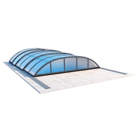 Zwembadoverkapping Horizon – 4.33x2.52 m – poliwęglan komorowy 8 mm – voor zwembad BAS7302. BAS7303