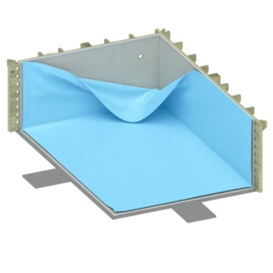Liner 0.75 mm, lichtblauw, voor zwembad AQUA BAS7309