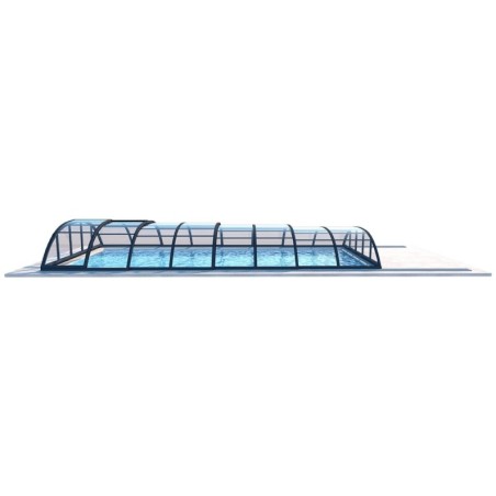 Zwembadoverkapping Horizon – 7.43x3.5 m – Massief polycarbonaat 3 mm – voor zwembad BAS7308