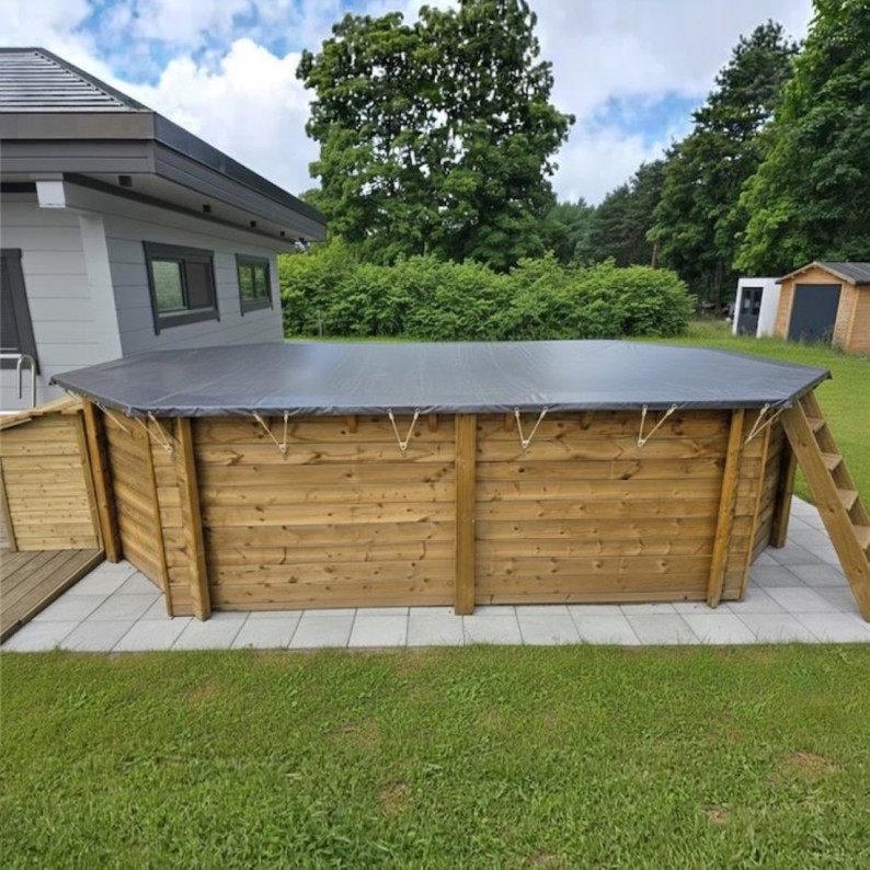 Winterafdekking 4.26 x 3.16 m voor zwembad BAS7302. BAS7303