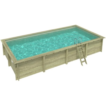 Zwembad AQUA 8.5 x 4.35 - H.1.45 m, zand, op een frame - zonder betonnering
