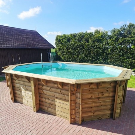 Zwembad NEMO 4.3 x 3 – H.1.18 m, grijs, met in te betonneren steunen