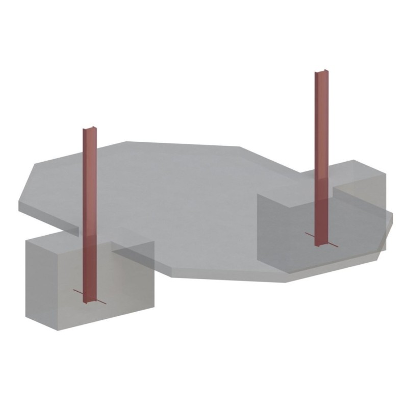 Zwembad NEMO 4.3 x 3 – H.1.18 m, zand, met in te betonneren steunen