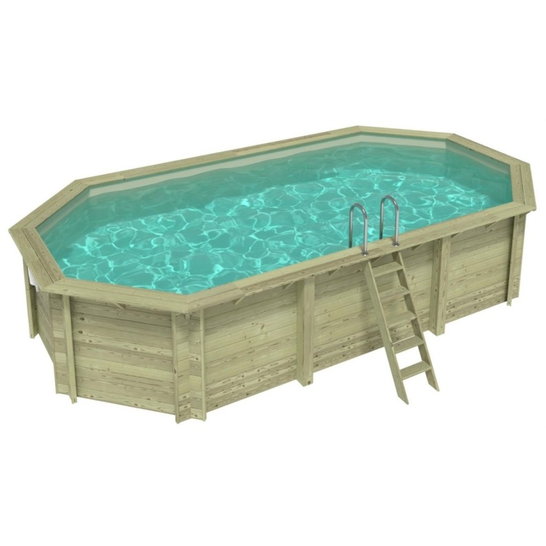 Zwembad NEMO 7.3 x 3.97 – H.1.45 m, zand, met in te betonneren steunen