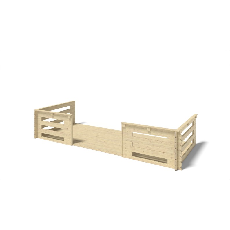 Veranda voor het huisje 5x2 m - Kleur transparant