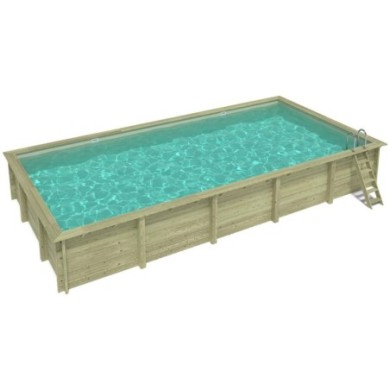 Zwembad AQUA 10.2 x 5.2 - H.1.45 m, zand, op een frame - zonder betonnering