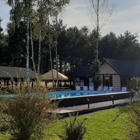 Zwembad AQUA 10.2 x 5.2 - H.1.45 m, zand, op een frame - zonder betonnering