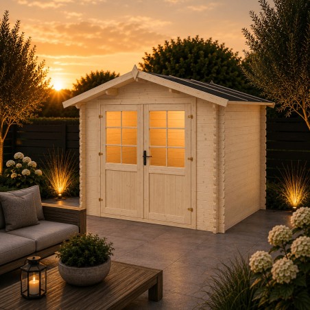 Tuinhuis Osnabruck 250x250cm | 28mm | Dubbele deur
