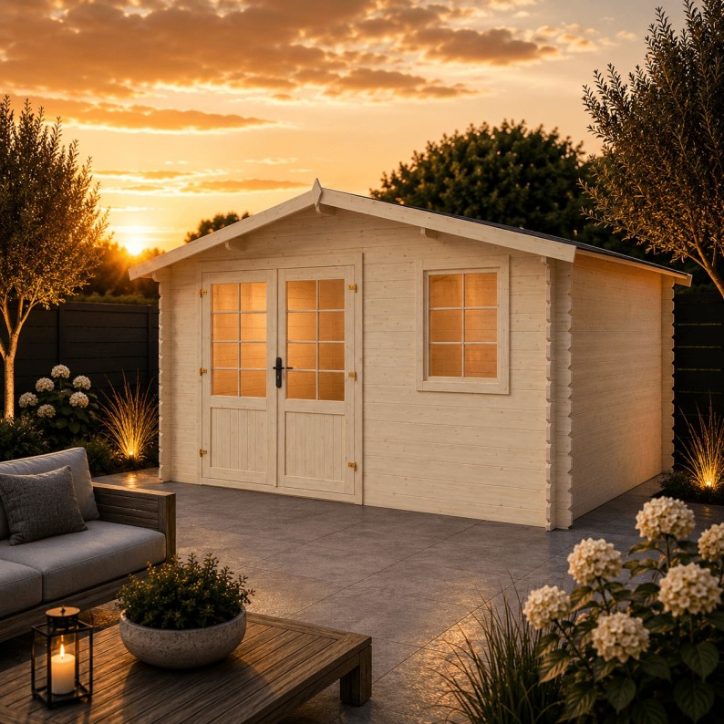 Tuinhuis Bonn 400 x 400 cm | 40mm | Onbehandeld