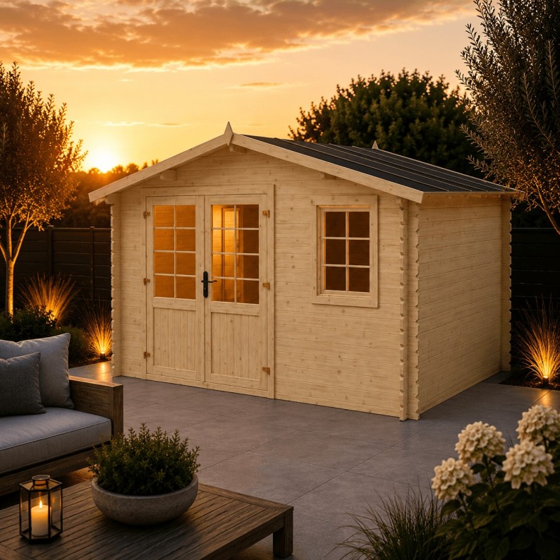 Tuinhuis Munster 400x400 cm| 40mm | Onbehandeld