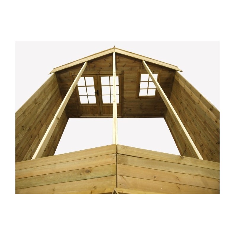 Houten tuinhuis 16 m² - 4x4 m - 28 mm - Geïmpregneerd