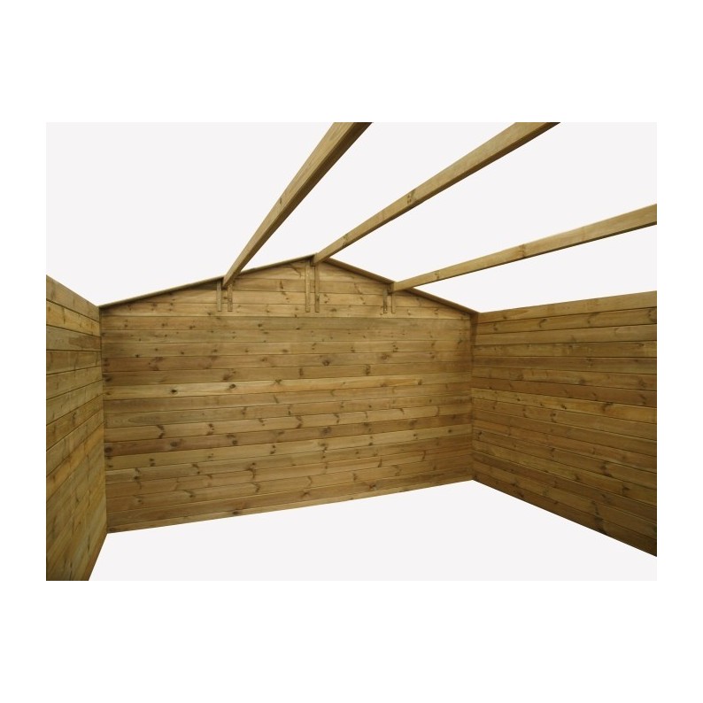 Houten tuinhuis 16 m² - 4x4 m - 28 mm