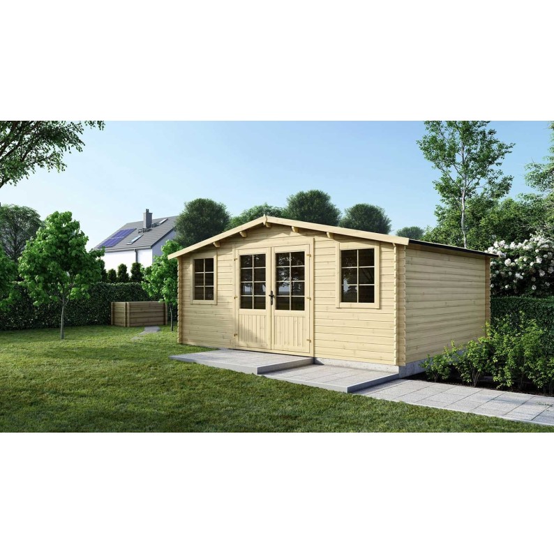 Houten tuinhuis 25 m² - 5x5 m - 40 mm