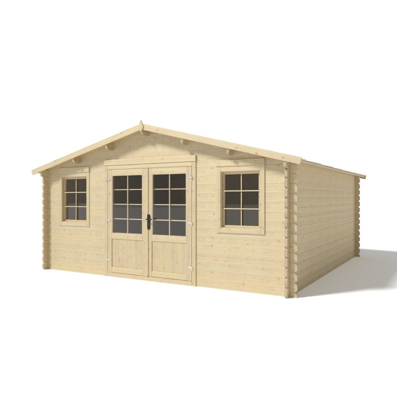 Houten tuinhuis 25 m² - 5x5 m - 40 mm