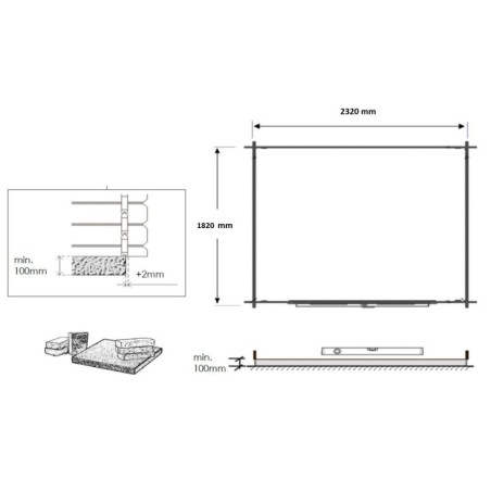 Houten tuinhuis 5 m² - 2.5x2 m - 28 mm - Geïmpregneerd