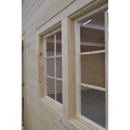 Houten tuinhuis - 6x6 m - 48 m² met terras