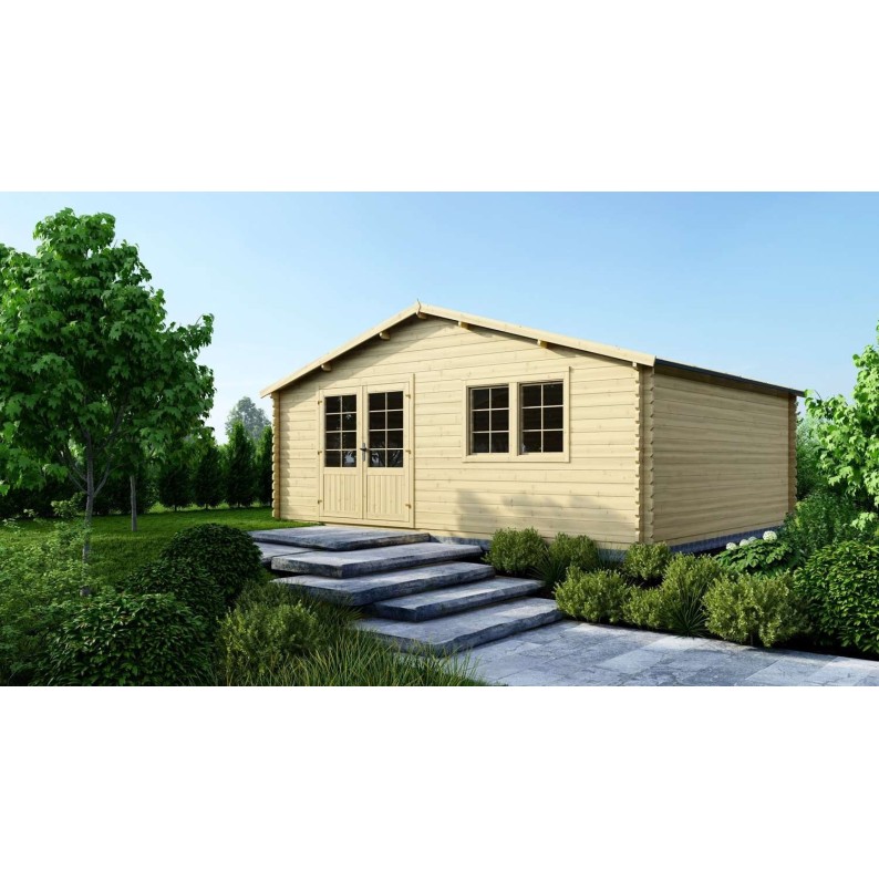 Houten tuinhuis 30 m² - 6x5 m - 40 mm