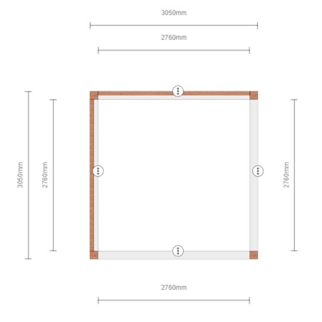 Douglas overkapping 300x300 cm | Sterk en stijlvol
