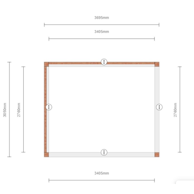 Douglas overkapping 400x300 cm | Sterk en stijlvol