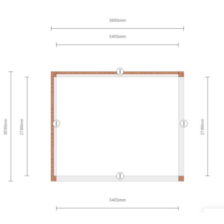 Douglas overkapping 400x300 cm | Sterk en stijlvol