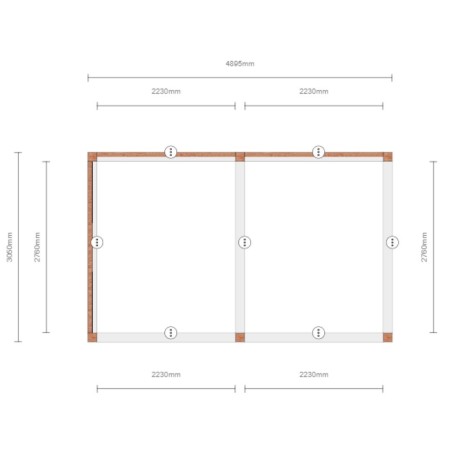 Douglas overkapping 500x300 cm | Extra ruime overkapping