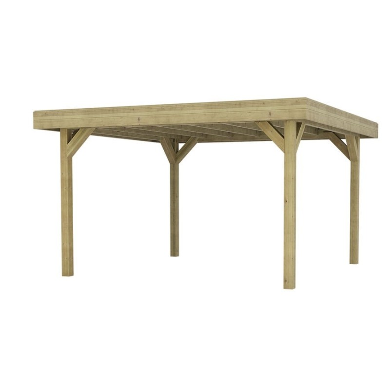 Tuinprieel 4.04x4.04 m - Geïmpregneerd