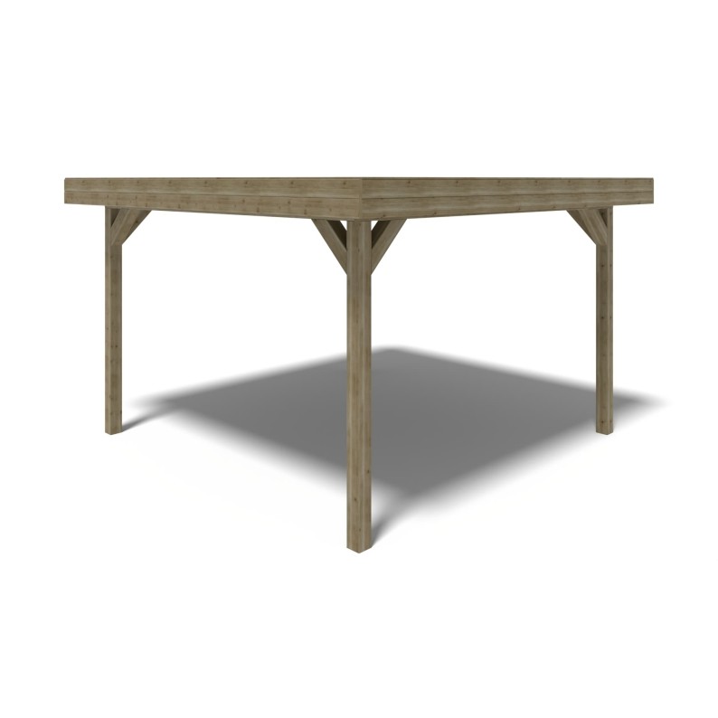 Tuinprieel 4.04x4.04 m - Geïmpregneerd