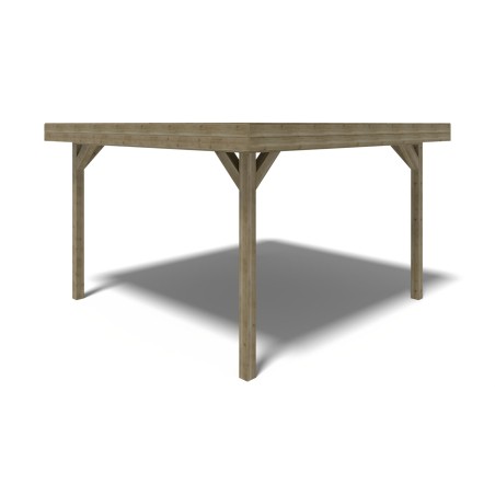 Tuinprieel 4.04x4.04 m - Geïmpregneerd