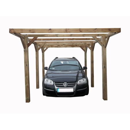 Carport, garageschuilplaats - 3.04x5.12 m - 15.56 m² - PVC-afdekking