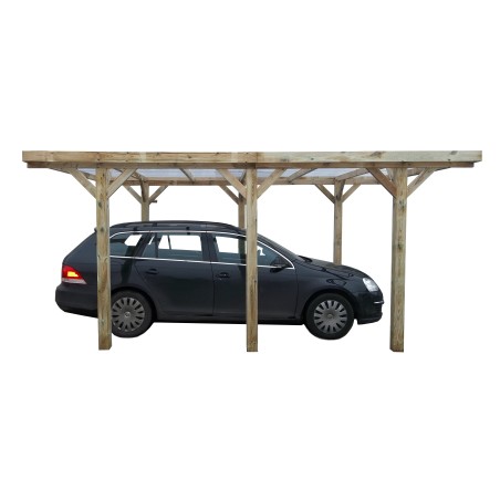 Carport, garageschuilplaats - 3.04x5.12 m - 15.56 m² - PVC-afdekking