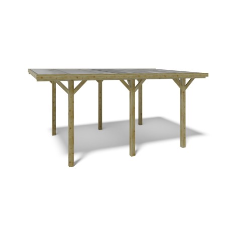 Carport, garageschuilplaats - 3.04x5.12 m - 15.56 m² - PVC-afdekking