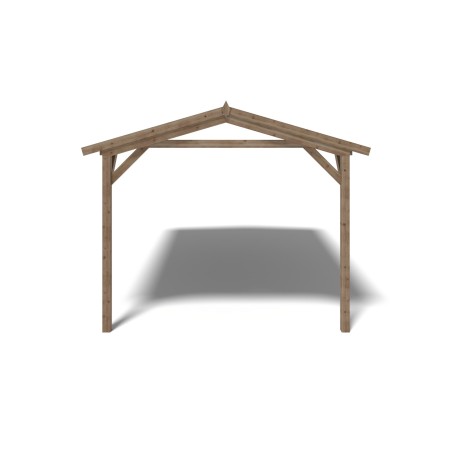 Overkapping voor de veranda of het terras van het huisje 4x2.76 m - Geïmpregneerd