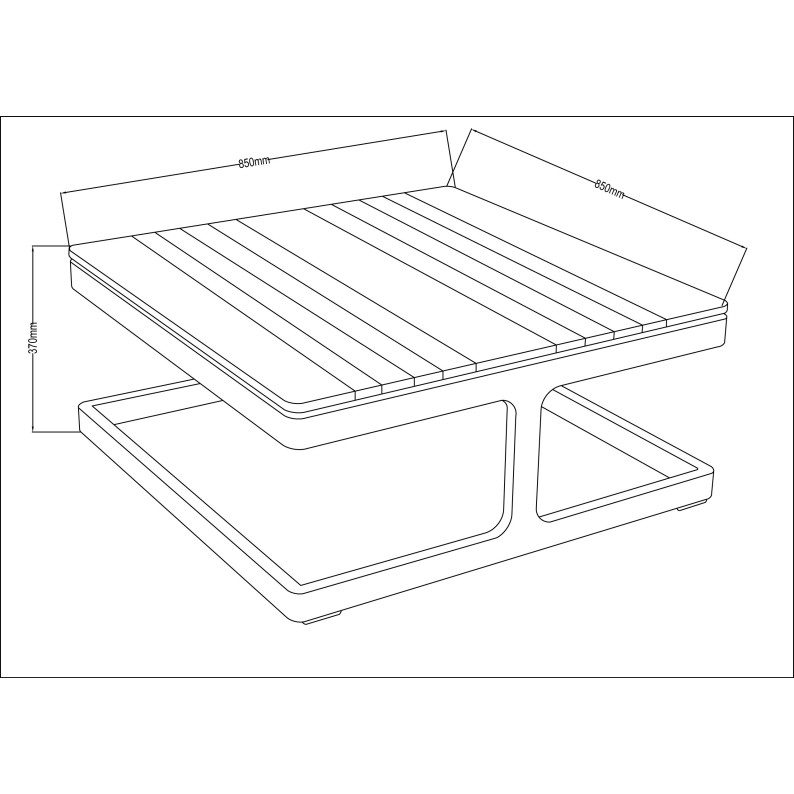 Biała ława ogrodowa z blatem z drewna tekowego