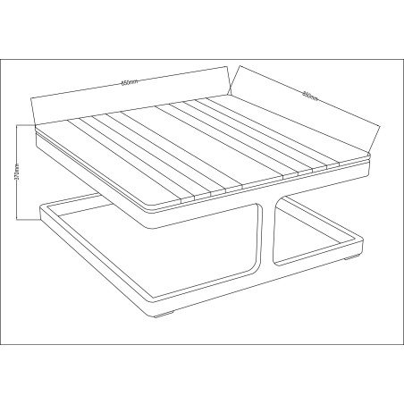 Biała ława ogrodowa z blatem z drewna tekowego