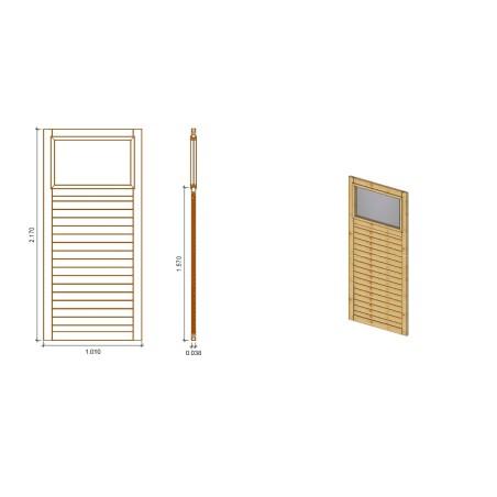 Paneel voor prieel 1,01 × 2,17 m